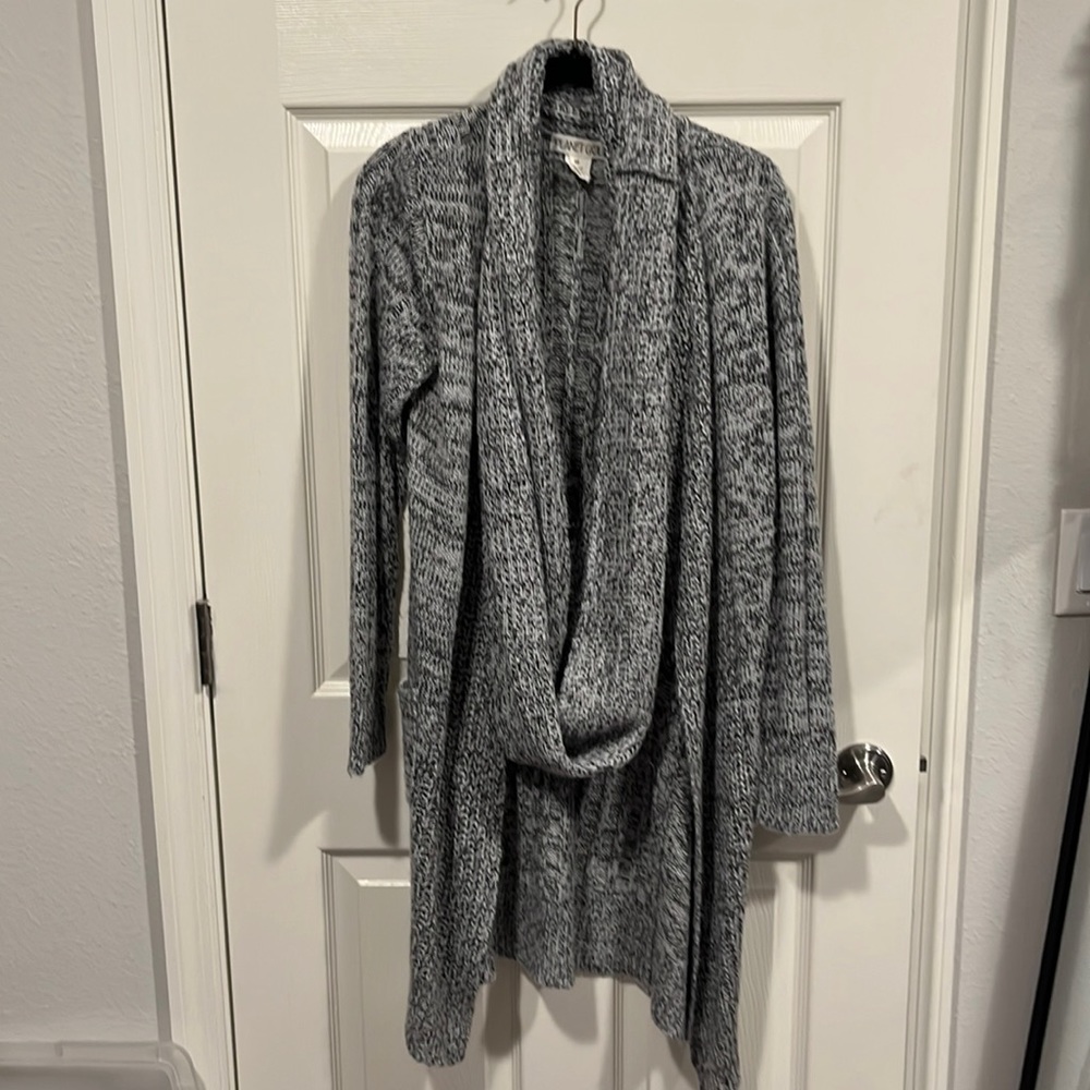 Long sweater with scarf connected
